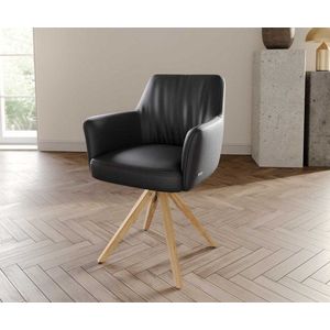 Xana-Flex otočná stolička s podrúčkami drevená základňa štvorcová vyobraziť