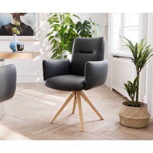 Otočná stolička Jova-Flex s podrúčkami drevená základňa štvorcová vyobraziť