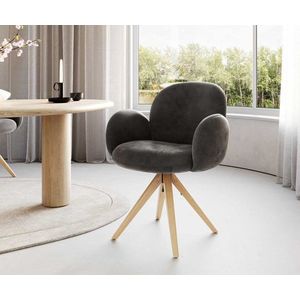 Otočná stolička Nube-Flex s podrúčkami drevená základňa štvorcová vyobraziť