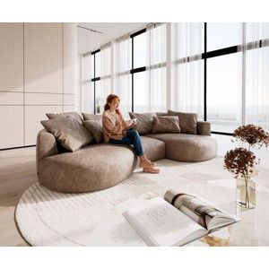 Pohovka Edina 330x170 cm mikrovlákno taupe vintage vyobraziť