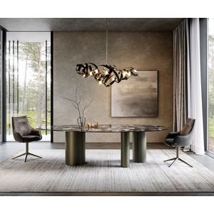 Jedálenský stôl Edge Oval 280x130 keramický Iris FMG Agatablack Troa vyobraziť