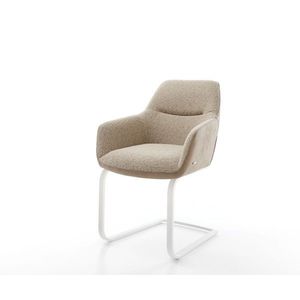 Jedálenská stolička Pejo-Flex mix materiálov béžová konzolová podnož vyobraziť