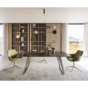 Jedálenský stôl Edge 200x100 keramický Laminam® Emperador Extra vyobraziť