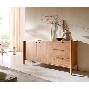 Caius 175 cm Akácia Aura 2 dvierka 3 zásuvky vyobraziť