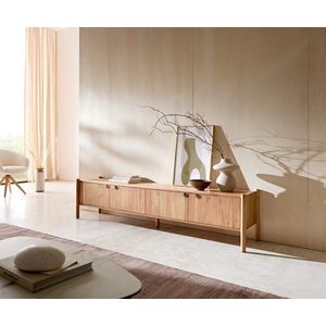 TV stolík Caius 200 cm Akácia Aura 4 dvierka vyobraziť