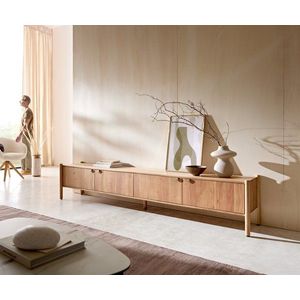 Televízny stolík Caius 240 cm Acacia Aura 4 dvierka vyobraziť