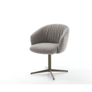 Jedálenská stolička Caja-Flex s podrúčkami bouclé striebornošedá vyobraziť