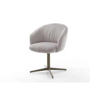 Jedálenská stolička Caja-Flex s podrúčkami manšestrová strieborno-sivá vyobraziť