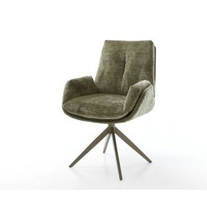 Jedálenská stolička Clea-Flex šenilová olivová krížová podnož široká vyobraziť