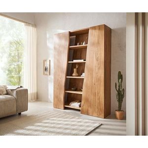 Regál Live-Edge 140x195 cm prírodná akácia 2 dvierka vyobraziť