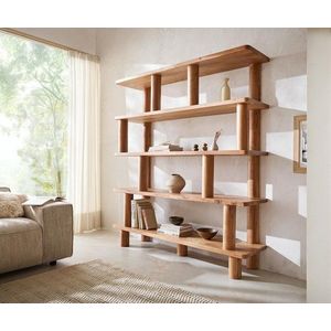 Regál Accra 170x190 cm prírodná akácia 8 priehradiek vyobraziť