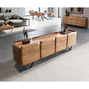 Kiano TV stolík 200 cm prírodná akácia 4 dvierka podstavec v tvare vyobraziť