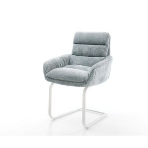 Abelia-Flex jedálenská stolička s podrúčkami šenilová pastelová modrá vyobraziť