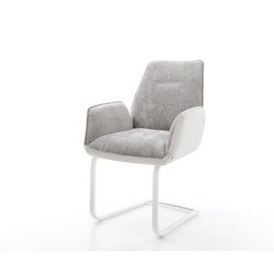 Jedálenská stolička Zoa-Flex mix materiálov pravá koža biela vyobraziť