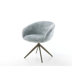 Vinka-Flex jedálenská stolička s podrúčkami šenilová pastelová modrá vyobraziť