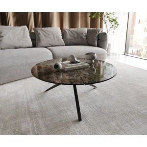 Delron konferenčný stolík 90x90 cm keramický Laminam®Emperador Extra vyobraziť