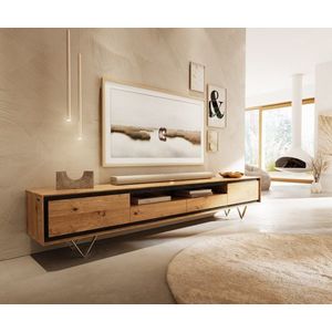 TV stolík Stonegrace 240 cm prírodný dub 2 dvierka 1 priehradka 2 vyobraziť