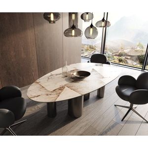 Jedálenský stôl Edge oválny 220x120 keramický Patagonia Lappato Pilier vyobraziť