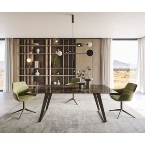 Jedálenský stôl Edge 200x100 keramický Laminam® Emperador Extra vyobraziť