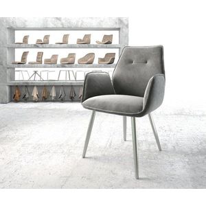 Jedálenská stolička Zoa-Flex sivý zamat kužeľová podnož vyobraziť