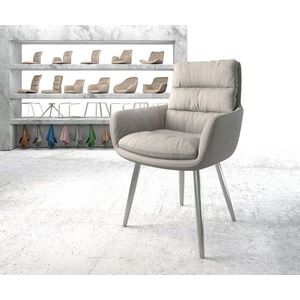 Jedálenská stolička Abelia-Flex s podrúčkami z plochej textílie svetlo vyobraziť