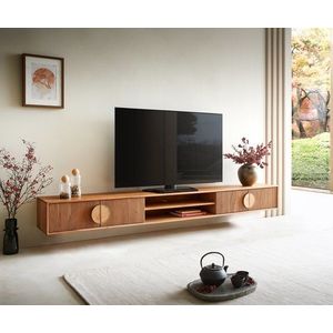 TV stolík Surimu 240x35x25 cm akácia svetlohnedá 4 dvierka 2 vyobraziť