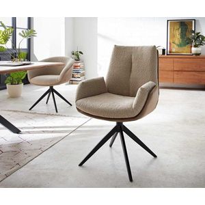 Jedálenská stolička Clea-Flex béžová s krížovou základňou široká vyobraziť