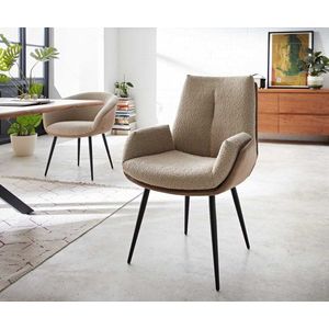 Jedálenská stolička Clea-Flex béžová so zaoblenou základňou čierna vyobraziť