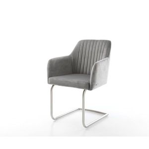 Jedálenská stolička Greg-Flex sivý zamat konzolová základňa vyobraziť