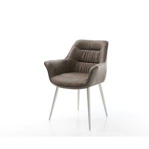 Jedálenská stolička Kaira-Flex taupe vintage kužeľová podnož vyobraziť