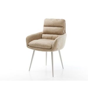 Jedálenská stolička Abelia-Flex s podrúčkami béžová vintage zúžená vyobraziť