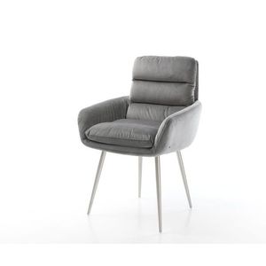 Jedálenská stolička Abelia-Flex s podrúčkami zamatovo sivá kužeľovitá vyobraziť