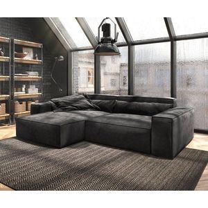 Rohová pohovka Sirpio XL 270x175 cm mikrovlákno čierna variabilné vyobraziť