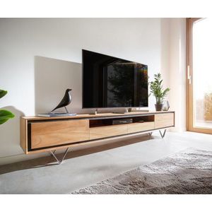 TV stolík Stonegrace 240 cm akácia prírodná 2 dvierka 1 priehradka 2 vyobraziť