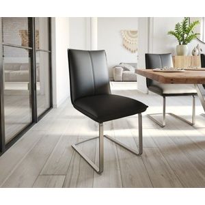 Jedálenská stolička Lelio-Flex konzolová základňa plochá nerezová oceľ vyobraziť