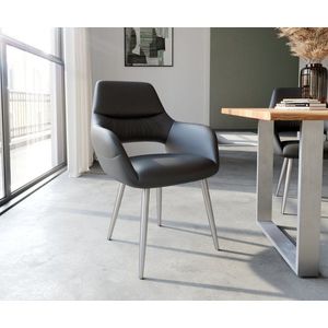 Jedálenská stolička Yago-Flex s kužeľovou základňou z nehrdzavejúcej vyobraziť