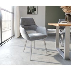 Jedálenská stolička Yago-Flex s kužeľovou základňou z nehrdzavejúcej vyobraziť