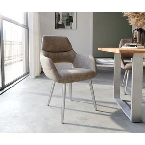 Jedálenská stolička Yago-Flex s kužeľovou základňou z nerezovej ocele vyobraziť