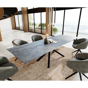 Jedálenský stôl Edge 200-300x100 keramický Laminam®Nero Greco vyobraziť