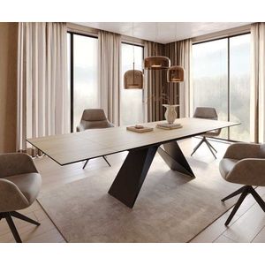 Jedálenský stôl Edge 200-300x100 keramický Laminam® Sabbia vo farbe vyobraziť