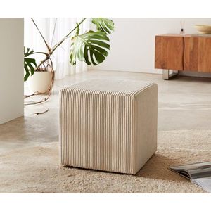 Taburette Dado 45x45 cm manšestrová béžová vyobraziť