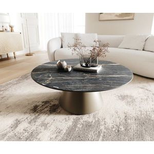 Konferenčný stolík Borna 100x100 cm keramický Laminam®Noir Desir hnedý vyobraziť