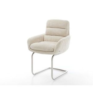 Jedálenská stolička Abelia-Flex s podrúčkami manšestrová béžová vyobraziť