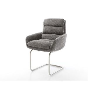 Jedálenská stolička Abelia-Flex s podrúčkami bouclé sivá konzolová vyobraziť