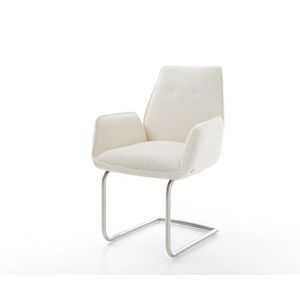 Jedálenská stolička Zoa-Flex bouclé biela konzolová podnož okrúhla vyobraziť