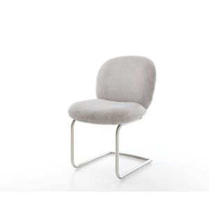 Nube-Flex jedálenská stolička manšestrová strieborná sivá konzolová vyobraziť