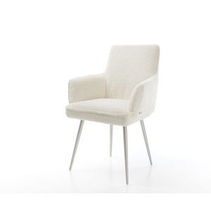 Podnož jedálenskej stoličky Heira-Flex zúžená z nerezovej ocele bouclé vyobraziť