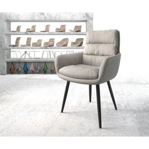 Jedálenská stolička Abelia-Flex s podrúčkami z plochej tkaniny svetlo vyobraziť