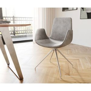 Jedálenská stolička Ilia-Flex s krížovou podstavou zúžená nerezová vyobraziť