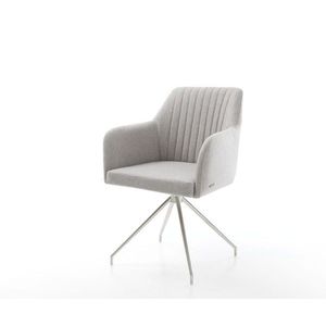 Otočná stolička Greg-Flex svetlosivá základňa Pruhy krížom z nerezovej vyobraziť